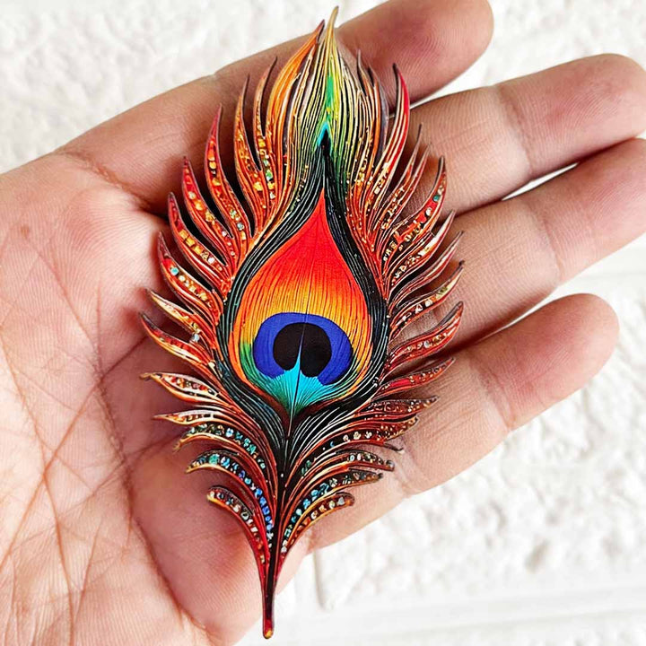 Golden MorPankha Cutout Pack of 10 For Wall Hanging Decoration | Diwali Decoration | Temple, Main Door Entrance
