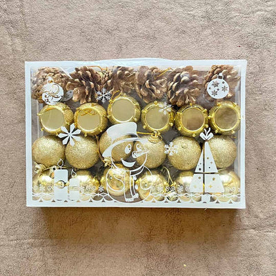 Golden Color Christmas Decor Gift Pack (Design_2)