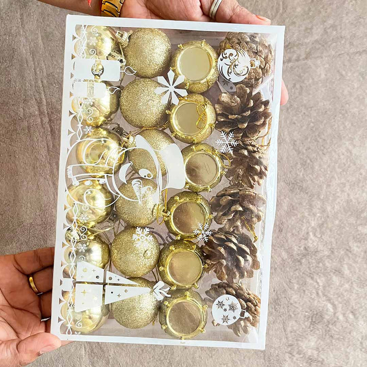 Golden Color Christmas Decor Gift Pack (Design_2)