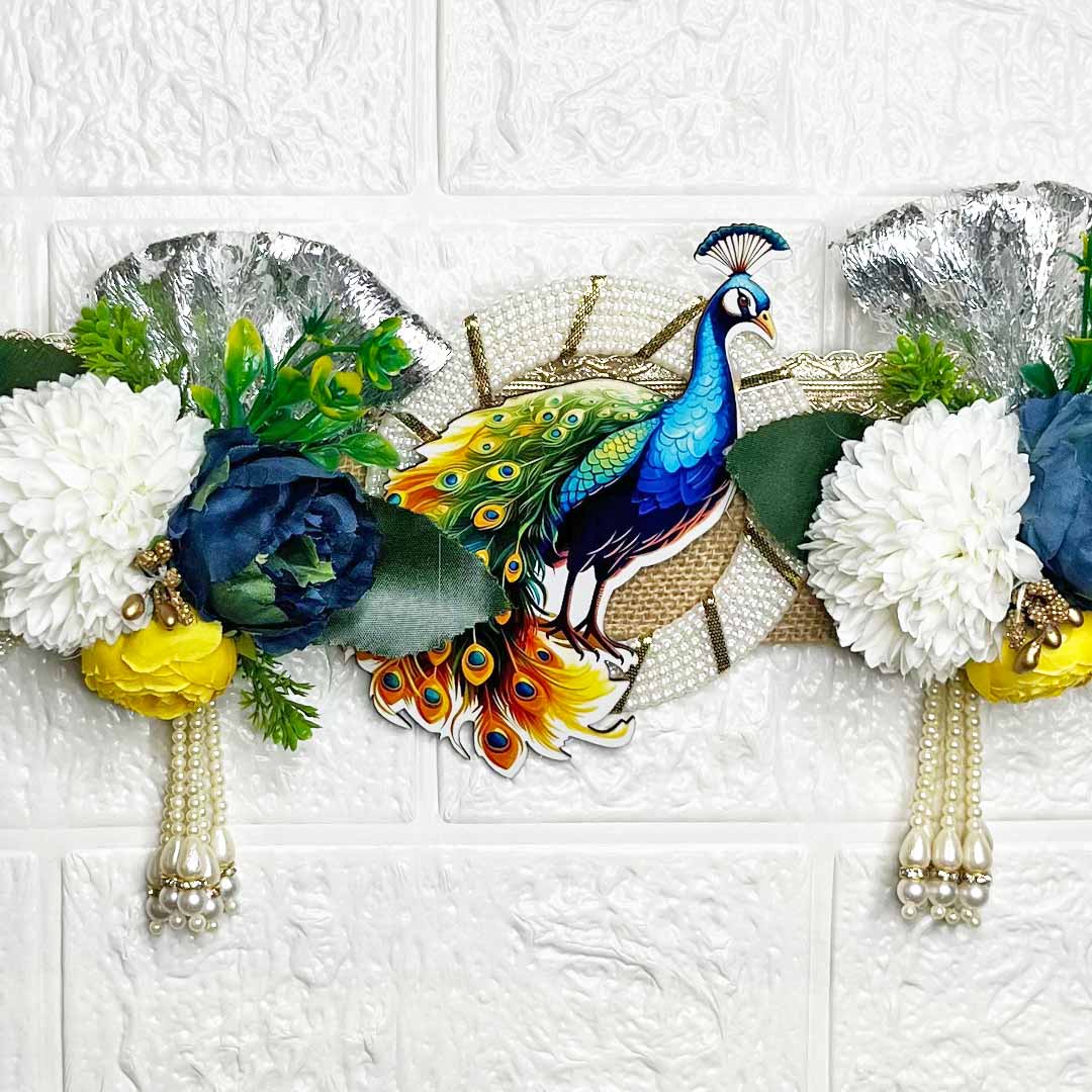 Kanha ji Peacock Evil Eye Floral Bandhanwar for Home Entrance Decoration
