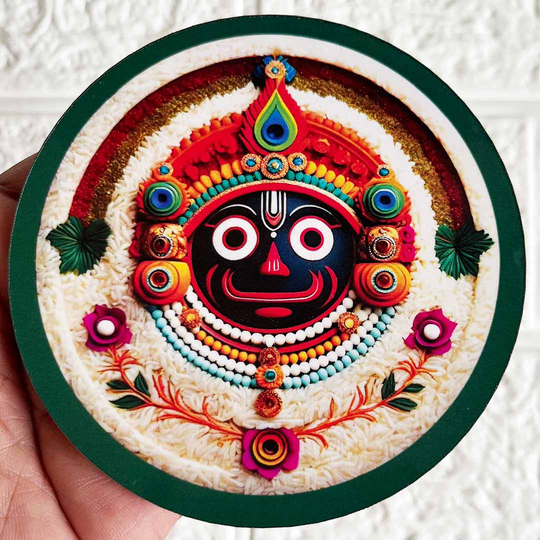 Lord Jagannath Face Cutout D2 Pack of 10 For Wall Hanging Decoration | Diwali Decoration | Temple, Main Door Entrance