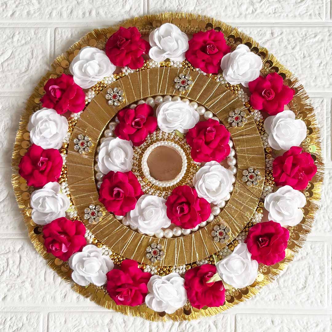 Big size Floral Rangoli Tea-light Holder For Diwali, Home Decoration & Festive