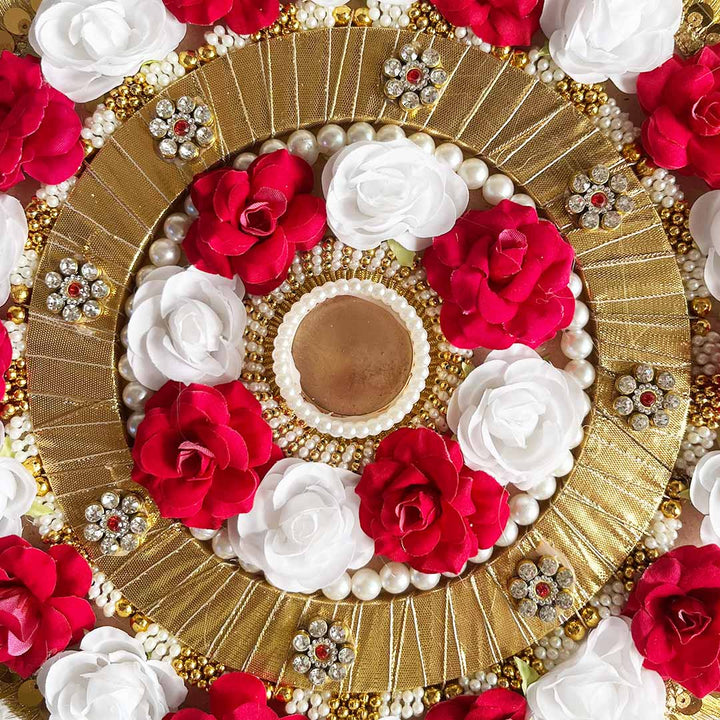 Big size Floral Rangoli Tea-light Holder For Diwali, Home Decoration & Festive