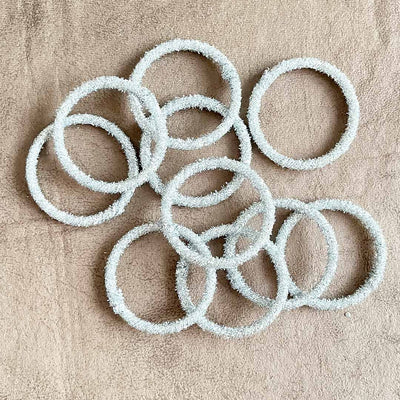 3 Inches Silver Zari Frill Rings Pack of 10
