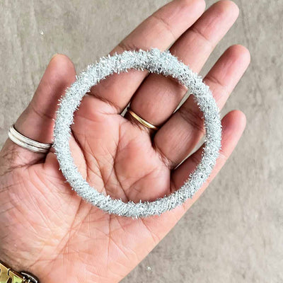 3 Inches Silver Zari Frill Rings Pack of 10