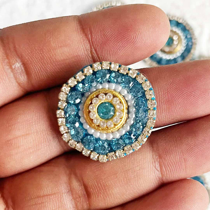 Small Beaded Patch Pack Of 10 For Bandhanwar Decorations, Gifts, DIY Art & Crafts