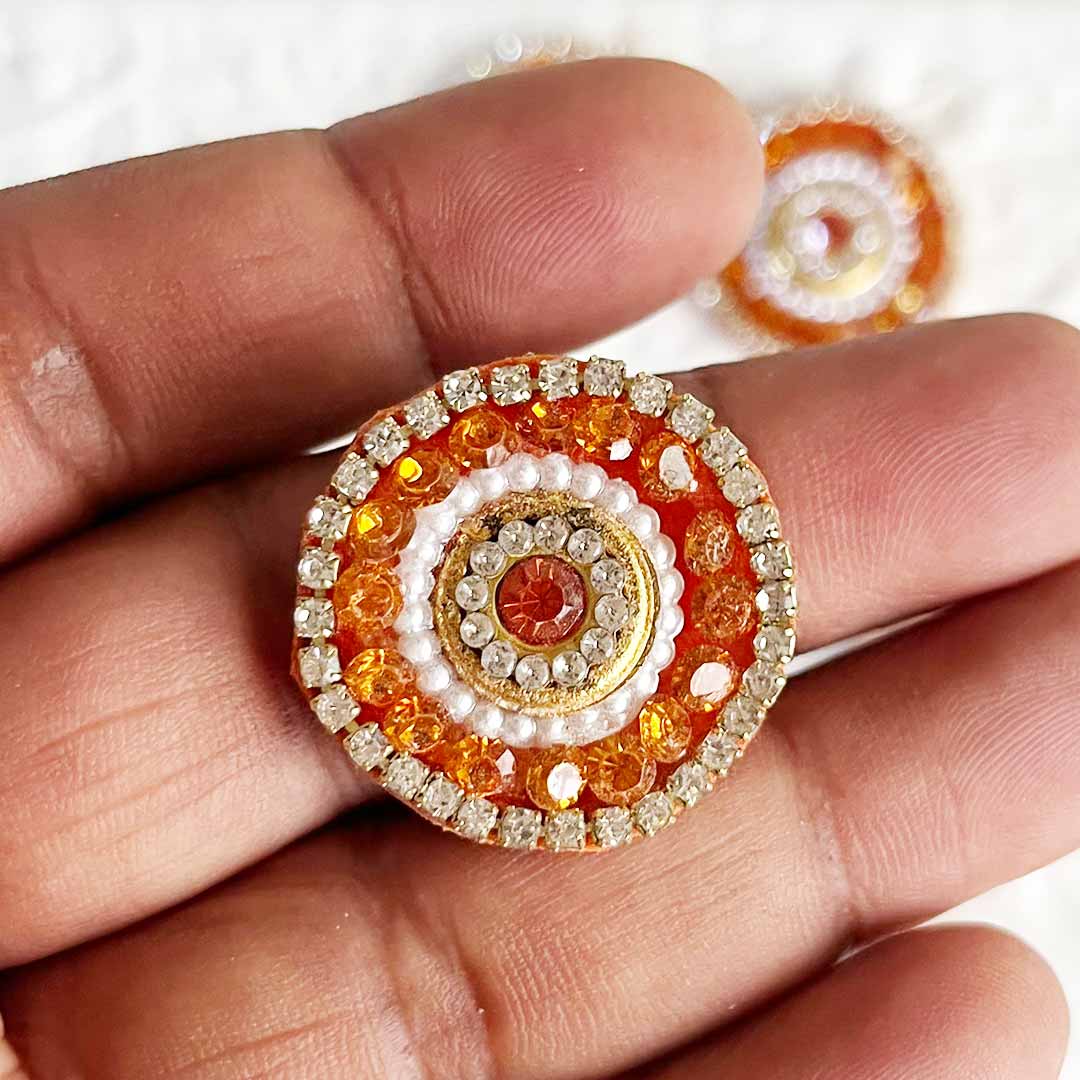 Small Beaded Patch Pack Of 10 For Bandhanwar Decorations, Gifts, DIY Art & Crafts