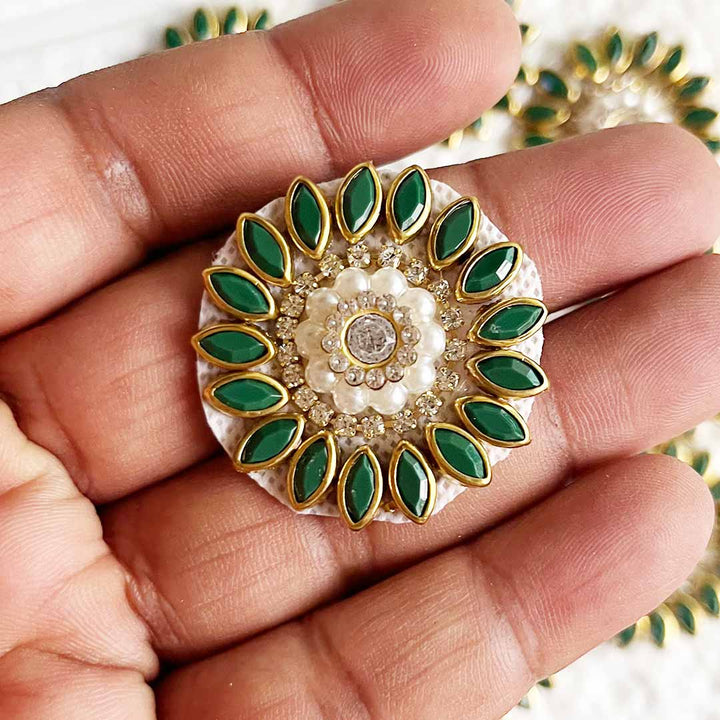 Small rhinestones round Patch Pack Of 10 For Bandhanwar Decorations, Gifts, DIY Art & Crafts