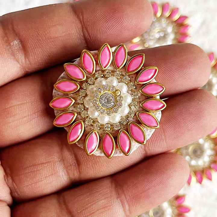 Small rhinestones round Patch Pack Of 10 For Bandhanwar Decorations, Gifts, DIY Art & Crafts