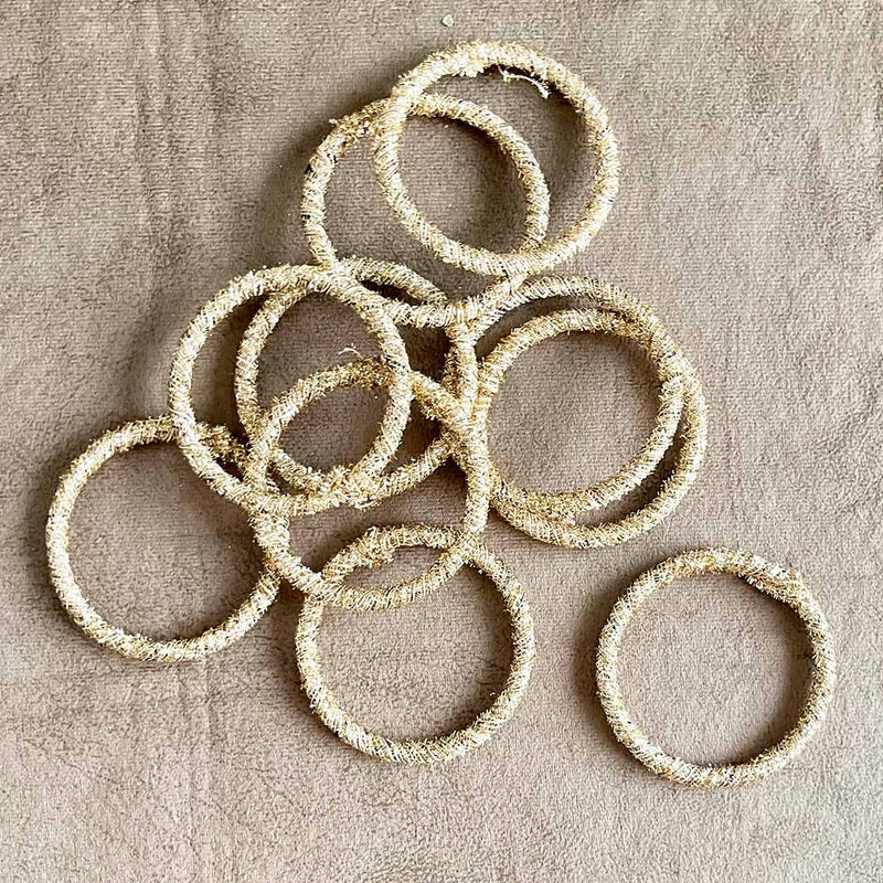 3 Inches Bronze Zari Frill Rings Pack of 10