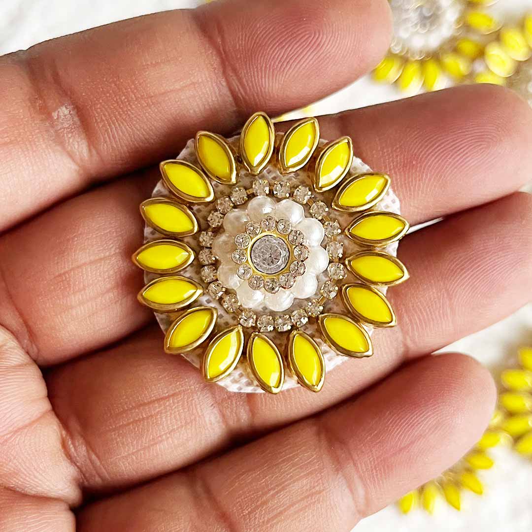 Small rhinestones round Patch Pack Of 10 For Bandhanwar Decorations, Gifts, DIY Art & Crafts
