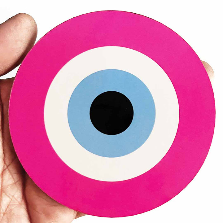 Rani Pink Evil Eye Cutout Pack of 10 – Wall Hanging Decoration for Diwali, Temple & Main Door