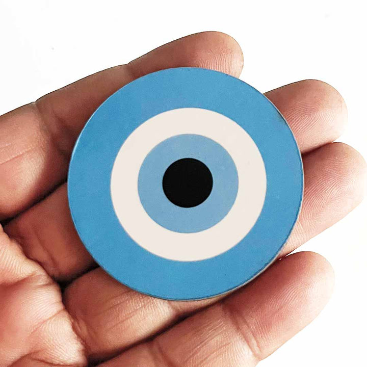 Sky Blue Evil Eye Cutout Pack of 10 – Wall Hanging Decoration for Diwali, Temple & Main Door