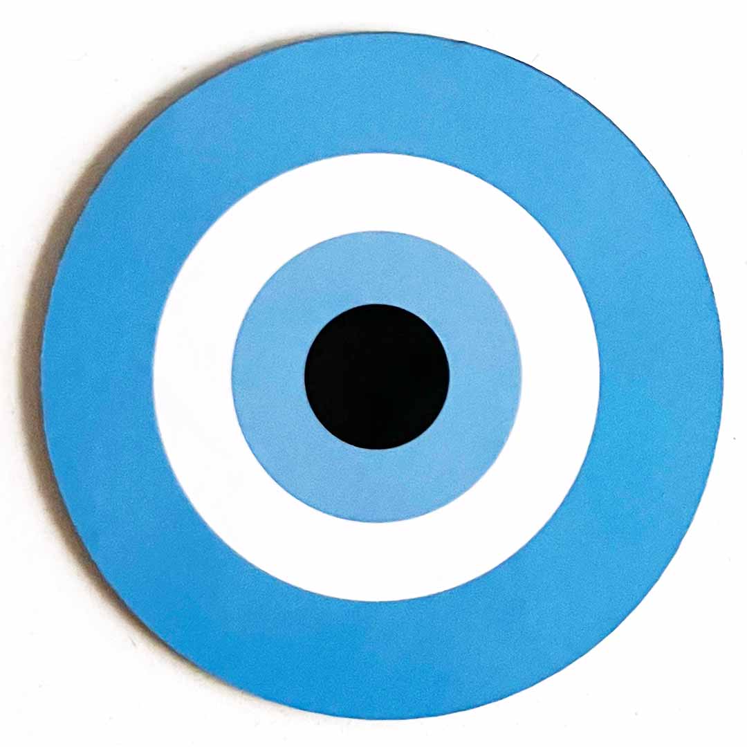 Sky Blue Evil Eye Cutout Pack of 10 – Wall Hanging Decoration for Diwali, Temple & Main Door