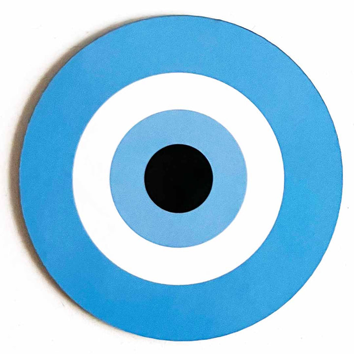 Sky Blue Evil Eye Cutout Pack of 10 – Wall Hanging Decoration for Diwali, Temple & Main Door
