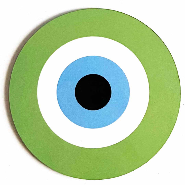 Green Evil Eye Cutout Pack of 10 – Wall Hanging Decoration for Diwali, Temple & Main Door