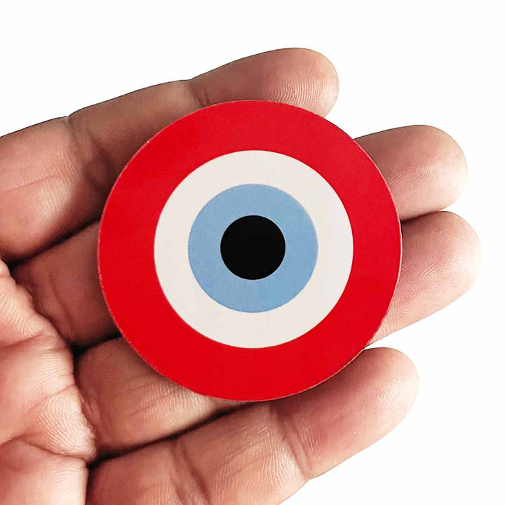 Red Evil Eye Cutout Pack of 10 – Wall Hanging Decoration for Diwali, Temple & Main Door