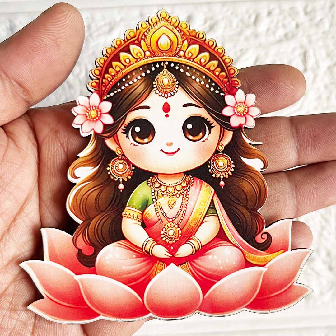 Lakshmi Ji Cutout D1 Pack of 10 For Wall Hanging Decoration | Diwali Decoration | Temple, Main Door Entrance