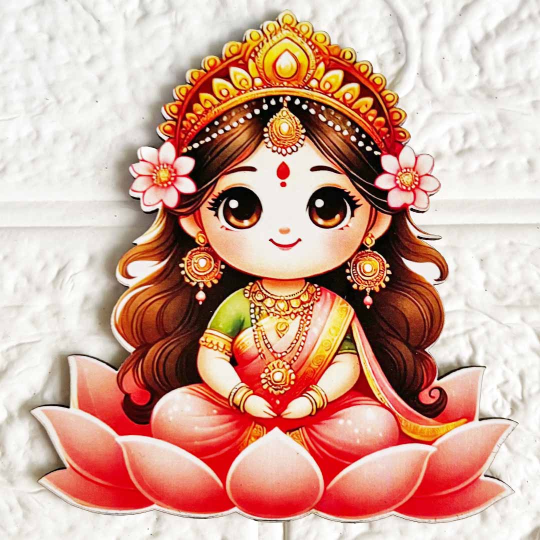 Lakshmi Ji Cutout D1 Pack of 10 For Wall Hanging Decoration | Diwali Decoration | Temple, Main Door Entrance
