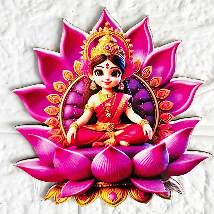 Lakshmi Ji Cutout D2 Pack of 10 For Wall Hanging Decoration | Diwali Decoration | Temple, Main Door Entrance
