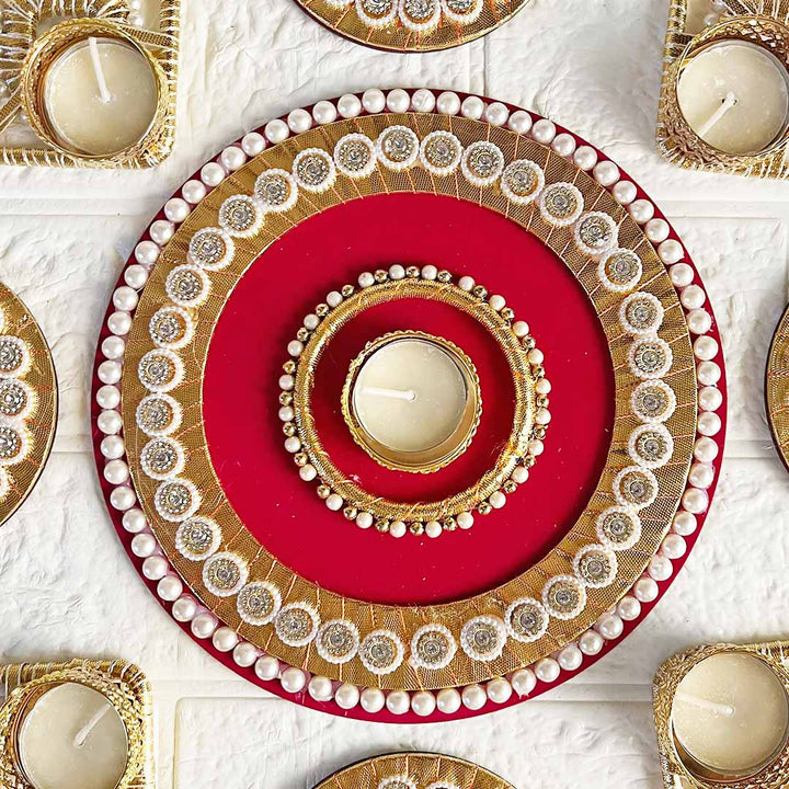 Rangoli Tea-light Holder Design 8 For Diwali, Home Decoration & Festive