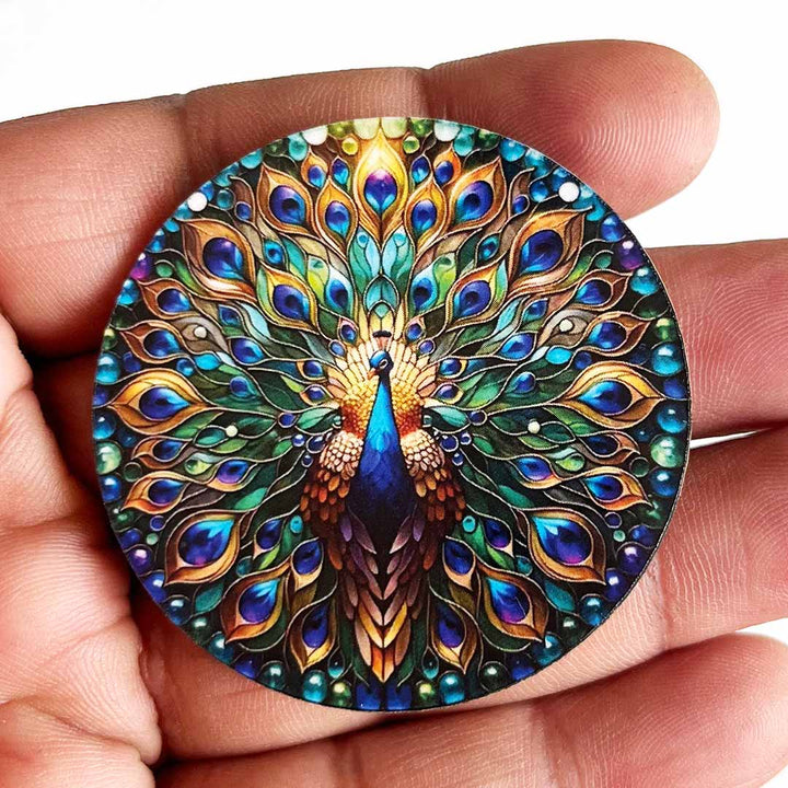 Multicolor Peacock Round Cutout Pack of 10 For Wall Hanging Decoration | Diwali Decoration | Temple, Main Door Entrance