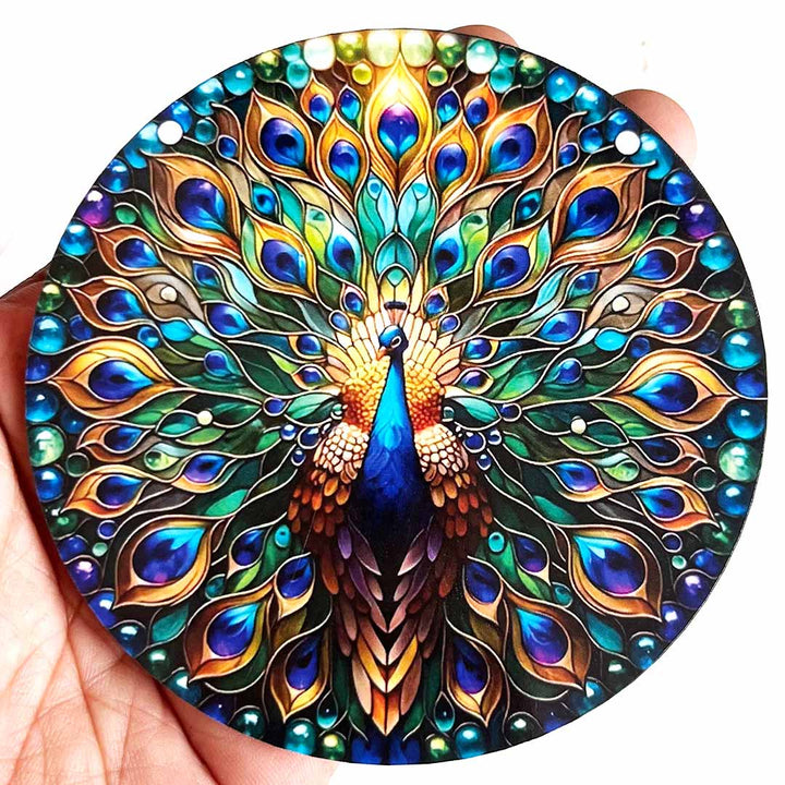 Multicolor Peacock Round Cutout Pack of 10 For Wall Hanging Decoration | Diwali Decoration | Temple, Main Door Entrance