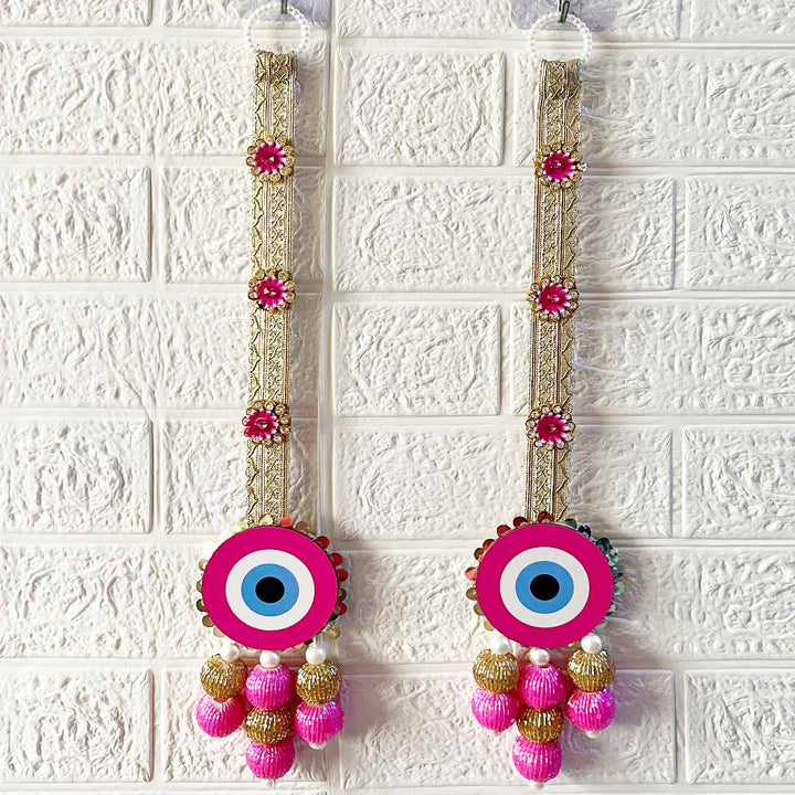 Evil eye Floral Door Entrance Decoration Hanging Pair D2 for home & office entrance décor
