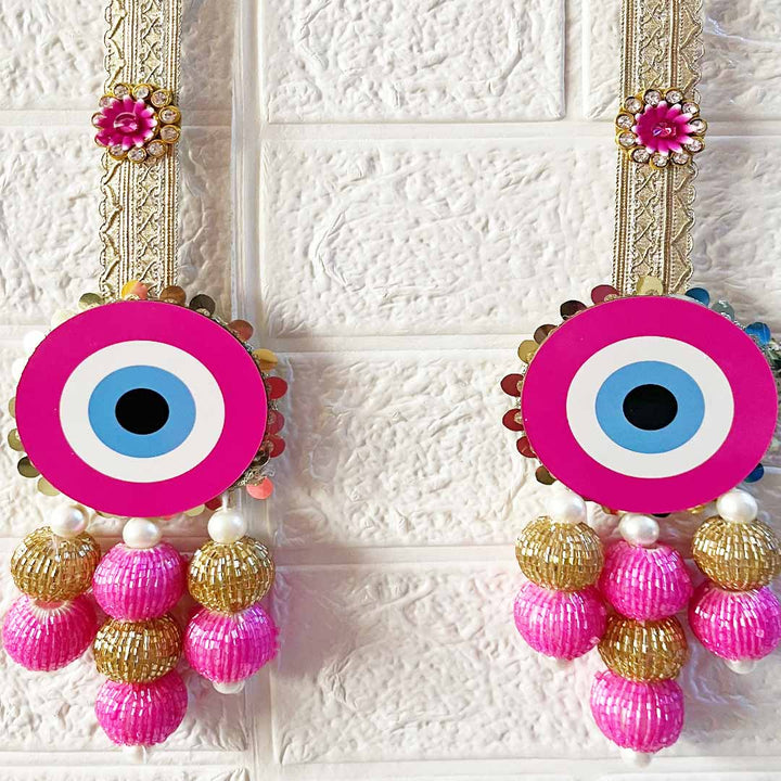Evil eye Floral Door Entrance Decoration Hanging Pair D2 for home & office entrance décor