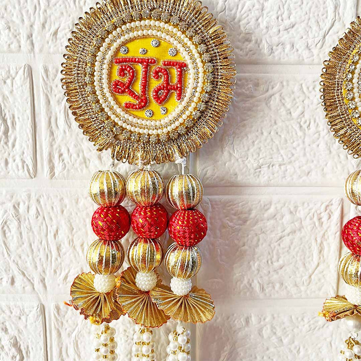 Shubh Labh Door Entrance Decoration Hanging Pair D3 for festive decor