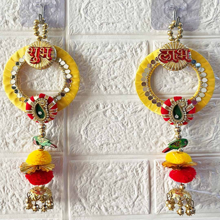Shubh Labh Door Entrance Decoration Hanging Pair D4 for festive decor