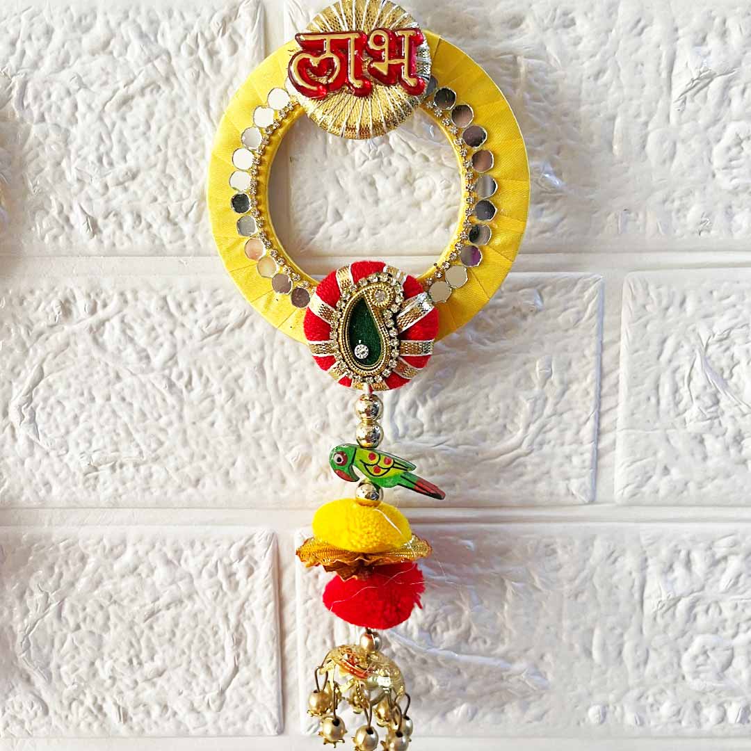 Shubh Labh Door Entrance Decoration Hanging Pair D4 for festive decor