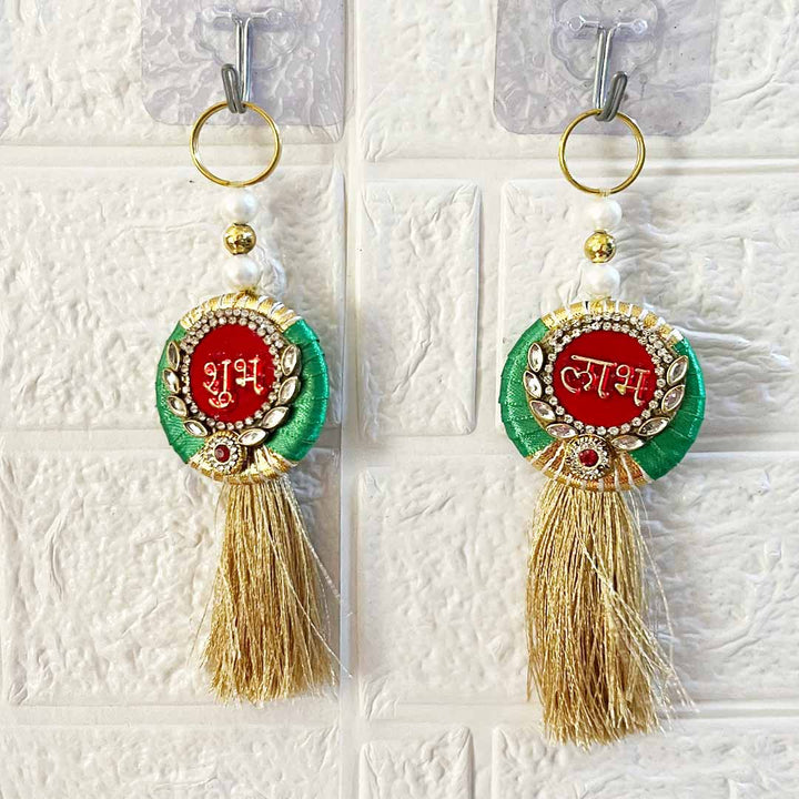 Shubh Labh Door Entrance Decoration Hanging Pair D5 for festive decor