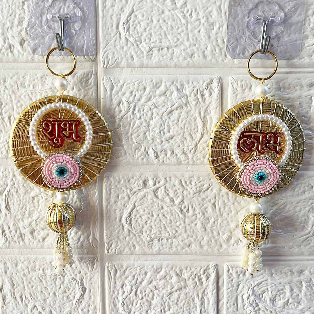 Shubh Labh Door Entrance Decoration Hanging Pair D6 for festive decor