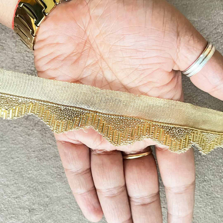 Golden Color Pipe (Nalki) Lace - 9mtr