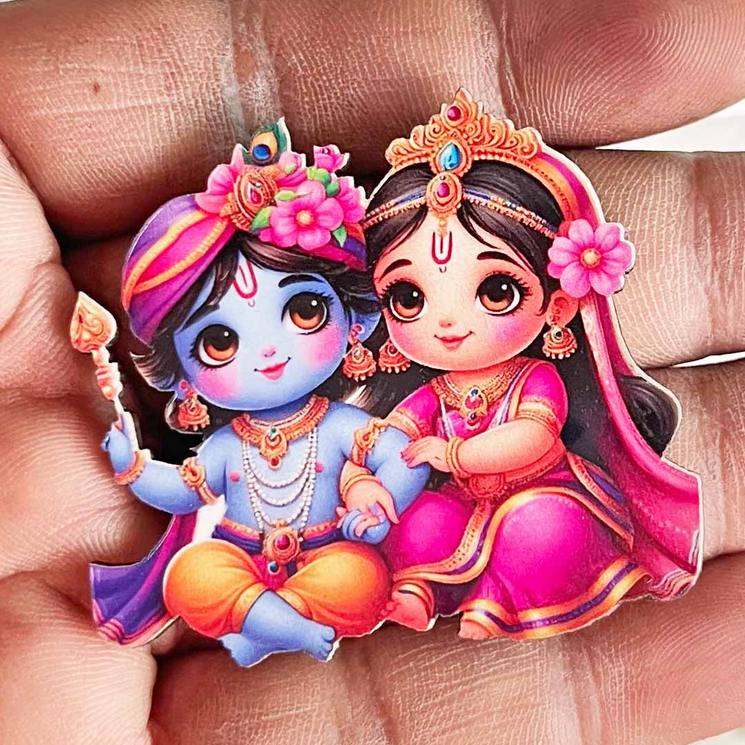 Radha Krishna Cutout Pack of 10 For Wall Hanging Decoration | Diwali Decoration | Temple, Main Door Entrance