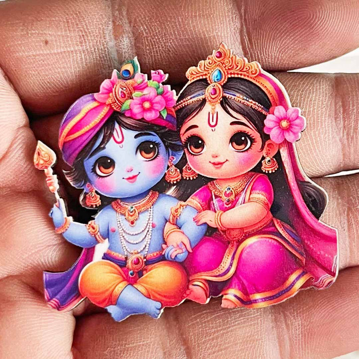 Radha Krishna Cutout Pack of 10 For Wall Hanging Decoration | Diwali Decoration | Temple, Main Door Entrance