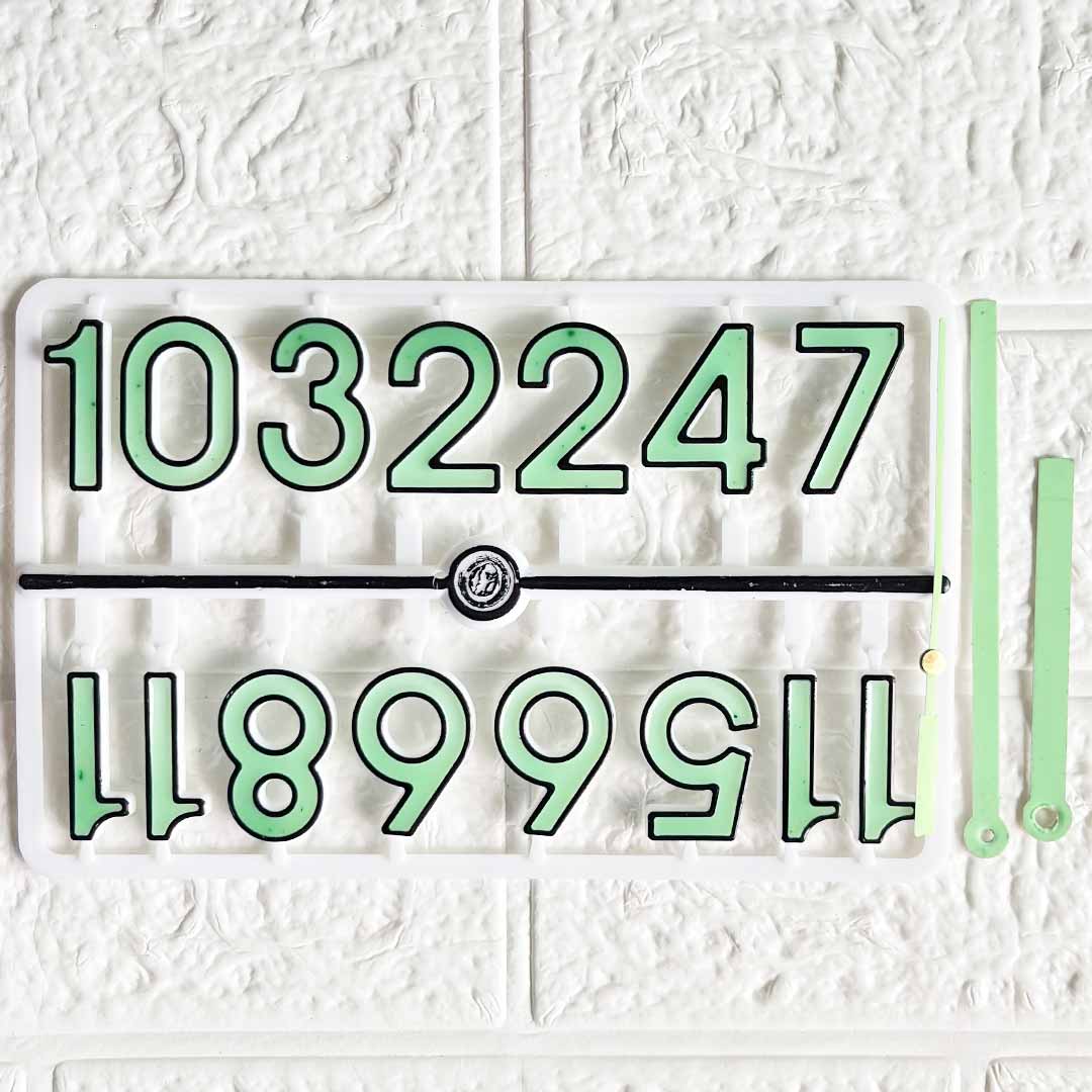 Radium Clock Numbers with clock hand for Resin Wall Clock, DIY Art & Craft Clock Accessories
