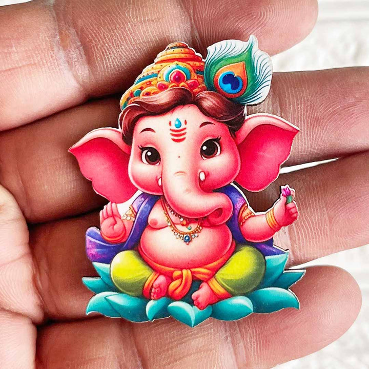 Lord Ganesha D2 Cutout Pack of 10 For Wall Hanging Decoration | Diwali Decoration | Temple, Main Door Entrance