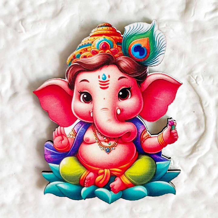 Lord Ganesha D2 Cutout Pack of 10 For Wall Hanging Decoration | Diwali Decoration | Temple, Main Door Entrance