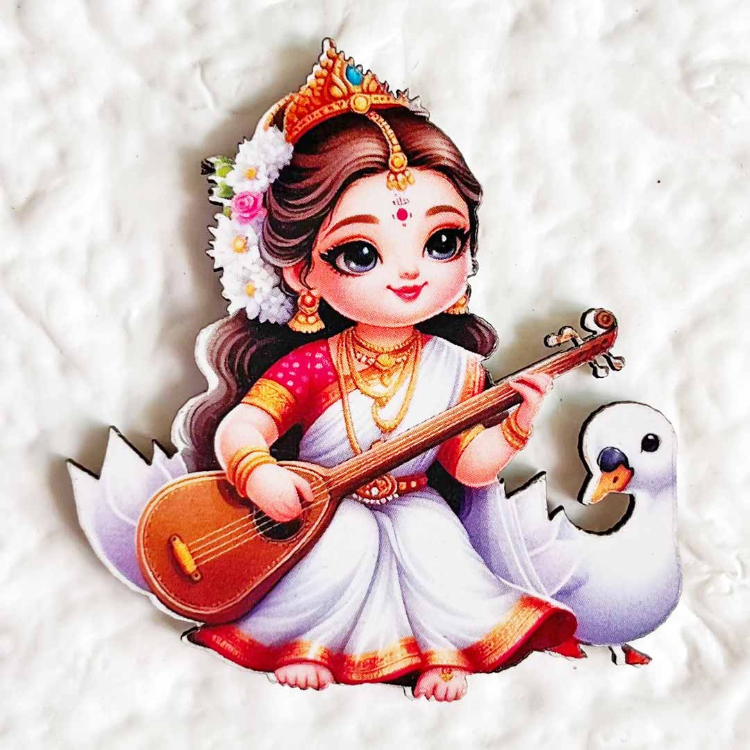 Saraswati ji Cutout Pack of 10 For Wall Hanging Decoration | Diwali Decoration | Temple, Main Door Entrance