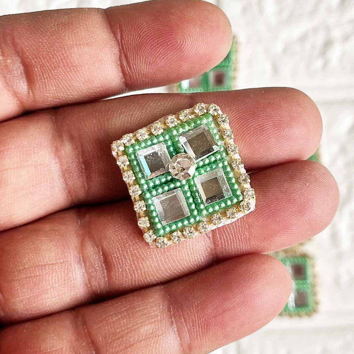 Square Patch Pack Of 10 For God necklace decoration