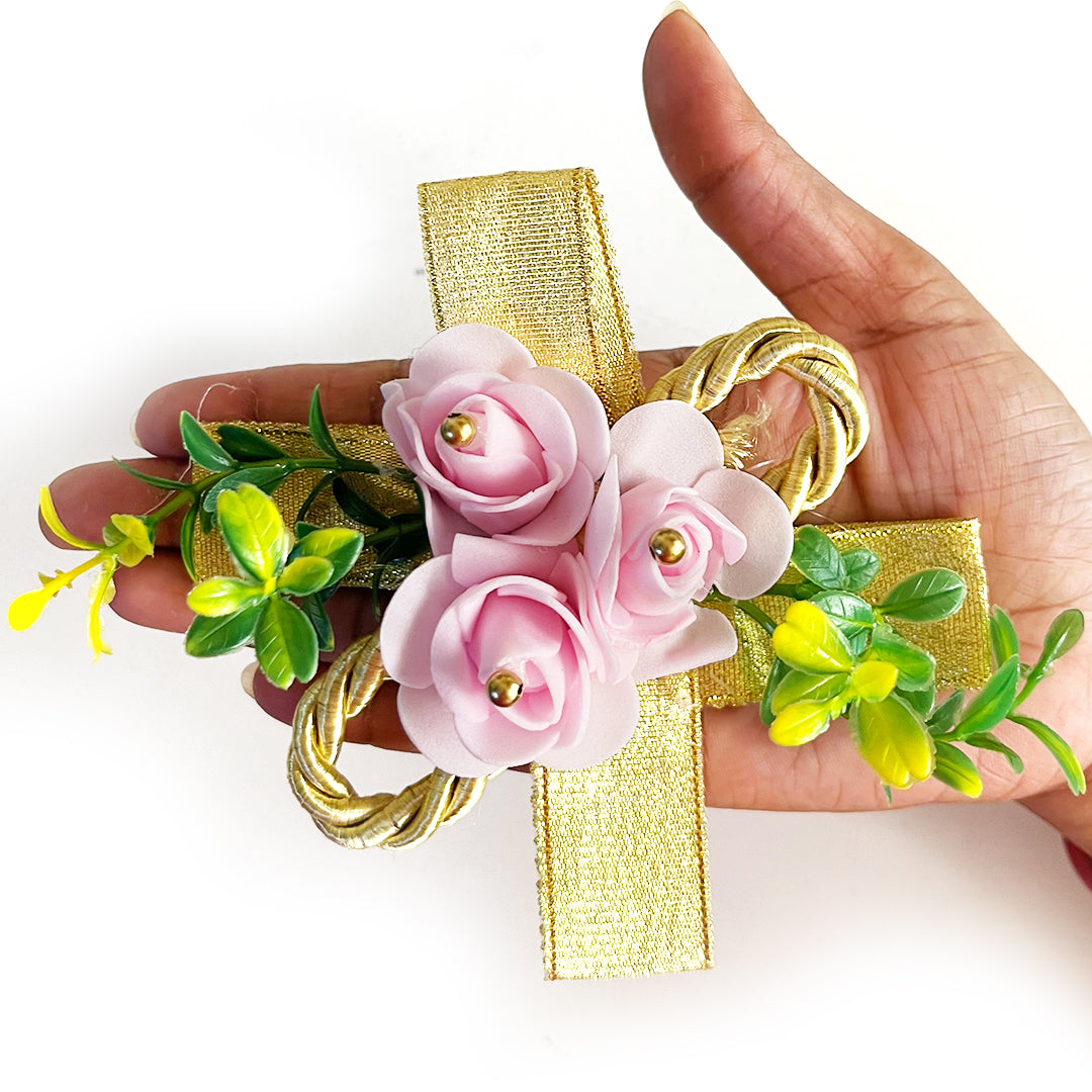 Small Foam Flower Bunch Pack Of 4 for Trousseau & Gift Packaging, Wedding & Festive Decoration