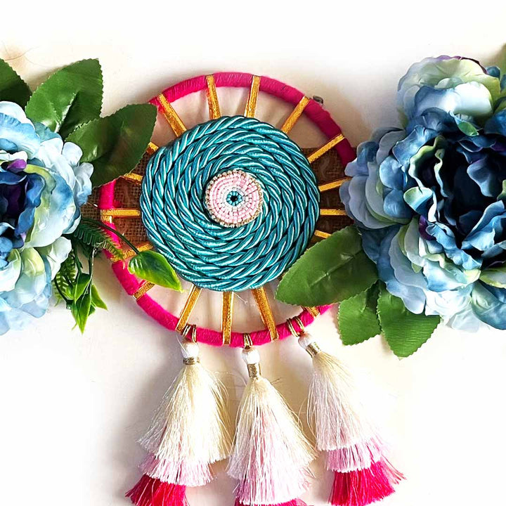 Blue Color Floral Toran for Home & Office Entrance | Mandir Decoration | Decorative Door Hanging Bandanwar