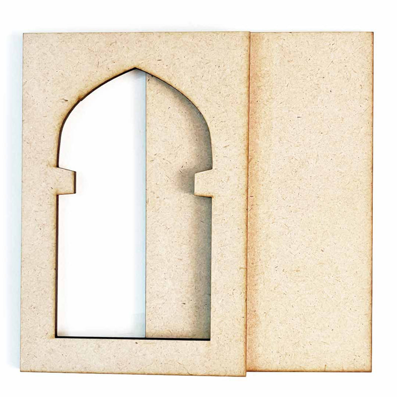 Jharokha Mdf Cutout for DIY Art And Craft, Wall Hanging Decorations, Festival Gift, Wedding Design No.7