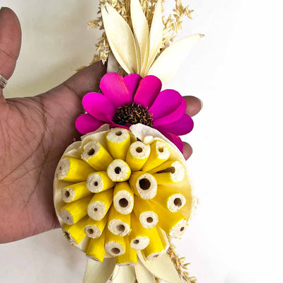 Pink & Yellow Sola Wood Flower Bunch Set of 2