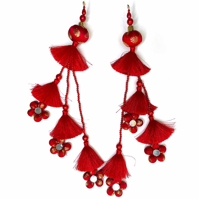 Red Color Long Size Latkan Set Of 2
