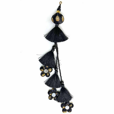 Black Color Long Size Latkan Set Of 2