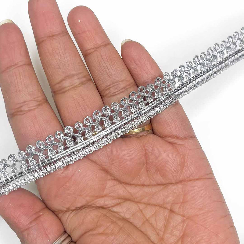 Half Inches Silver Dori Lace (9 Meter)