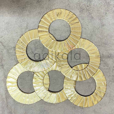 Big Size Golden Gota Ring Plate Pack Of 10